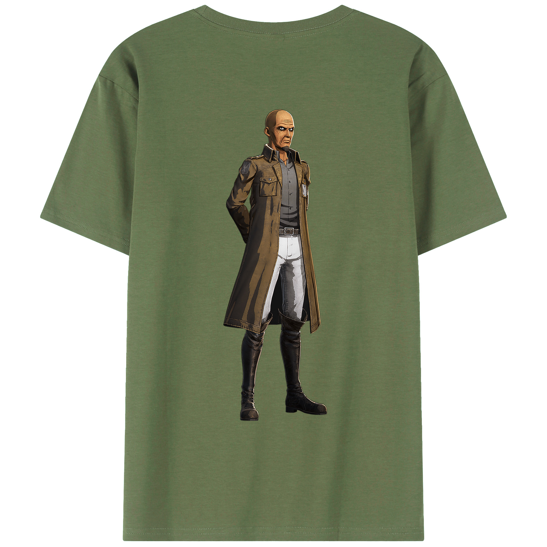 （画像用） 進撃の巨人 Attack on Titan 綿100％ メンズ半袖Tシャツ（バックプリント） 通気性